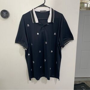 G/Fore Navy Embroidered Polo XL‎